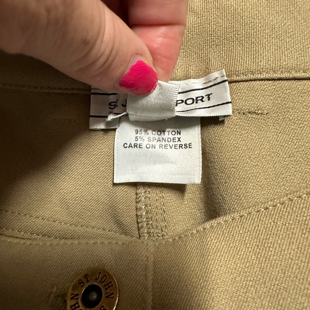 St. John Sport khaki stretchy dress jeans Size 6